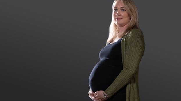 Smiling woman wearing glasses