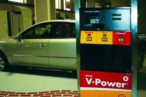 davids village car car at gas pump