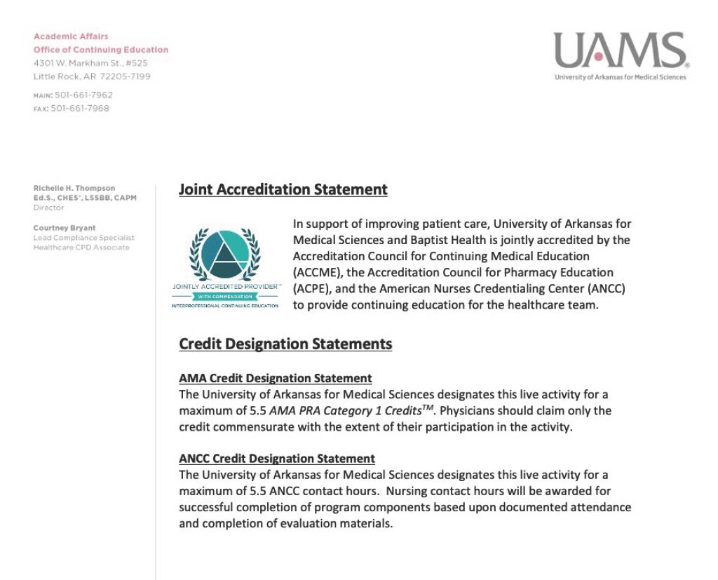 Joint Accreditation Statement